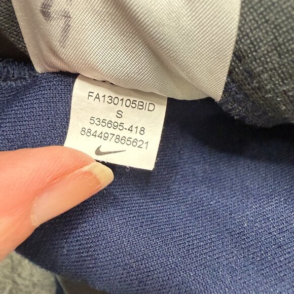 Nike Training Pants Men Small Blue Gray Fleece 29" Ripcord Adjustable Leg 535695 - Picture 7 of 16